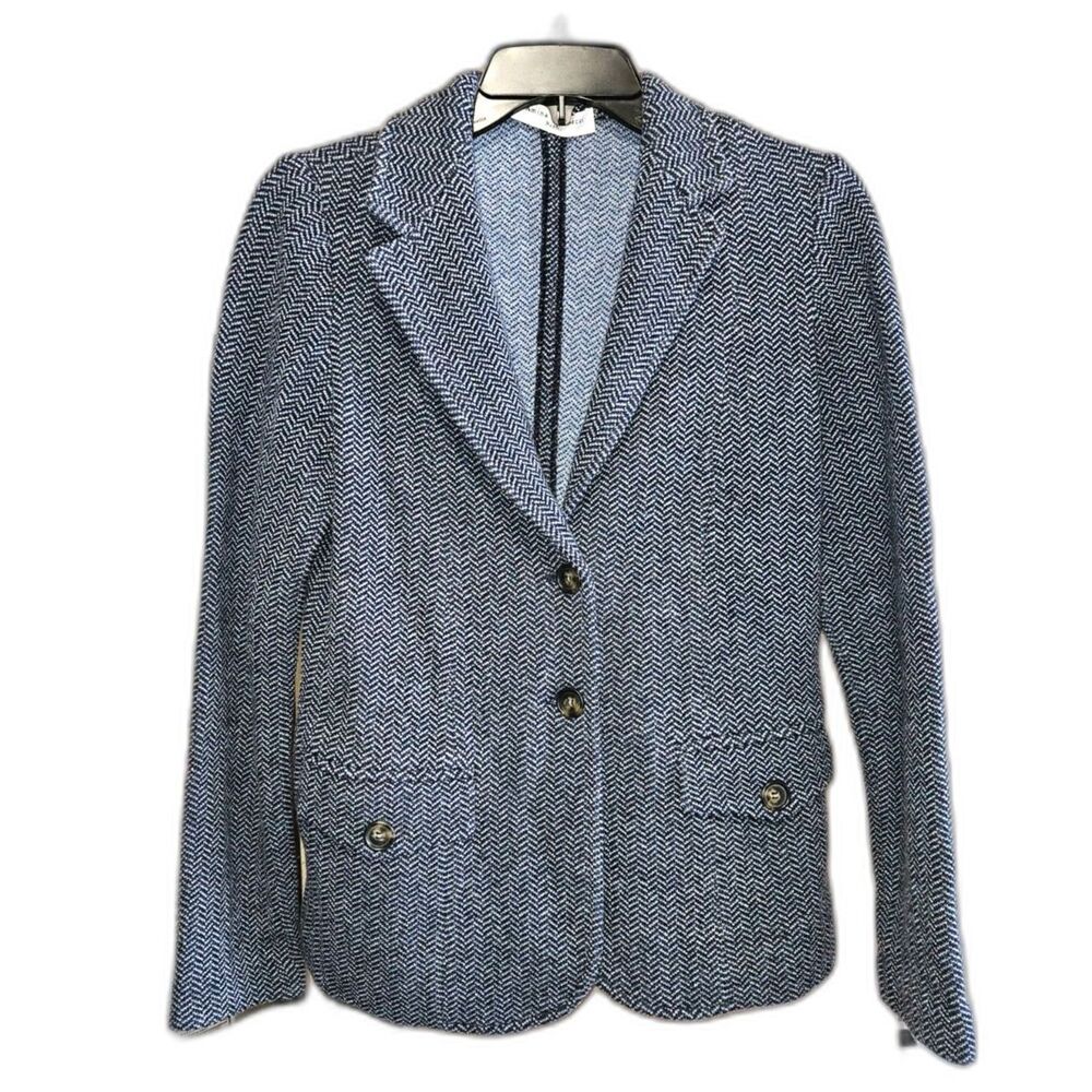 AMINA RUBINACCI Cashmere Herringbone Work Jacket Size 12